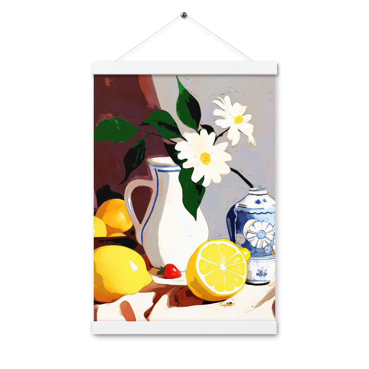 Lemon Fresh - Artful Still Life - White 12″×18″ - Posters With Hanger