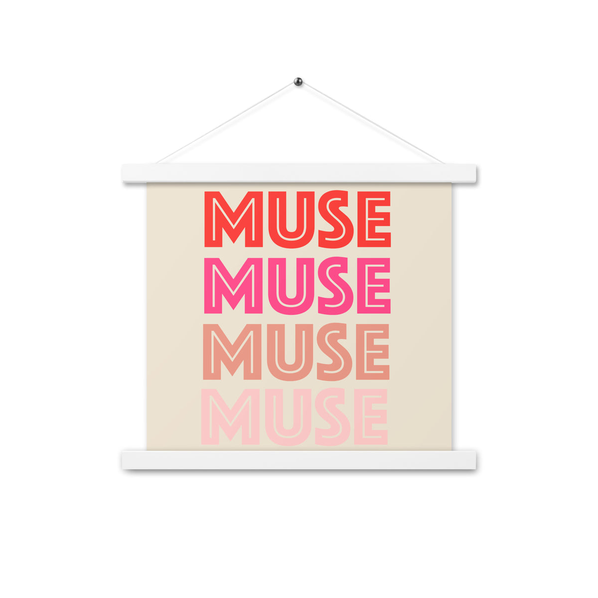 Echoing Inspiration - Muse Wall Art - White 14″×14″ - Poster With Hanger