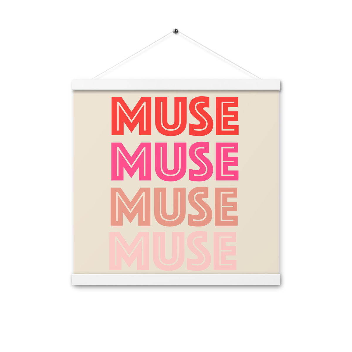 Echoing Inspiration - Muse Wall Art - White 16″×16″ - Poster With Hanger