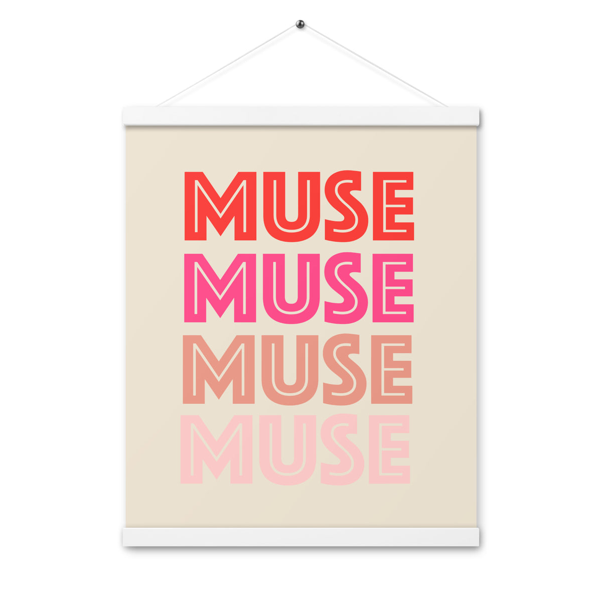 Echoing Inspiration - Muse Wall Art - White 16″×20″ - Poster With Hanger