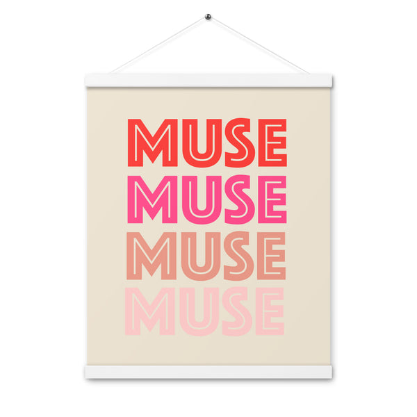 Echoing Inspiration - Muse Wall Art - White 16″×20″ - Poster With Hanger