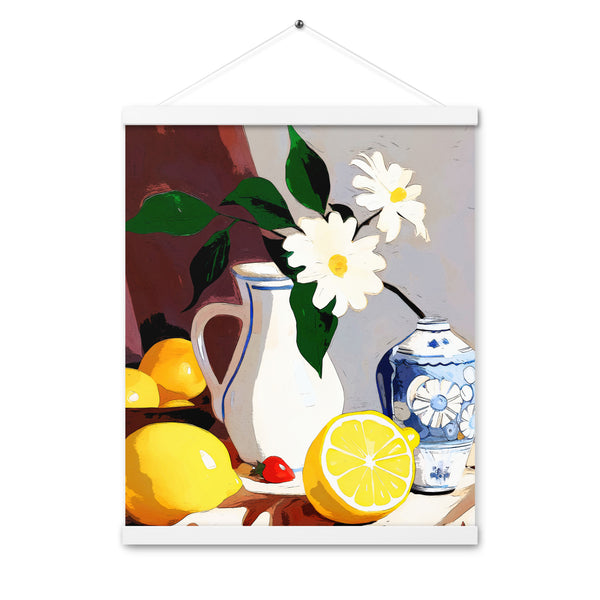 Lemon Fresh - Artful Still Life - White 16″×20″ - Posters With Hanger