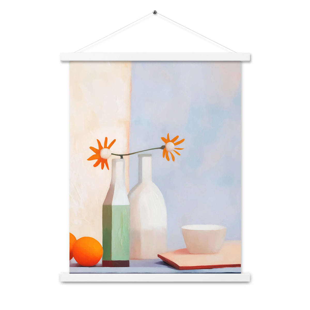 Elegant Balance - Artful Still Life - White 18″×24″ - Posters With Hanger