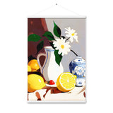 Lemon Fresh - Artful Still Life - White 24″×36″ - Posters With Hanger