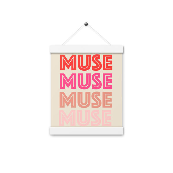 Echoing Inspiration - Muse Wall Art - White 8″×10″ - Poster With Hanger