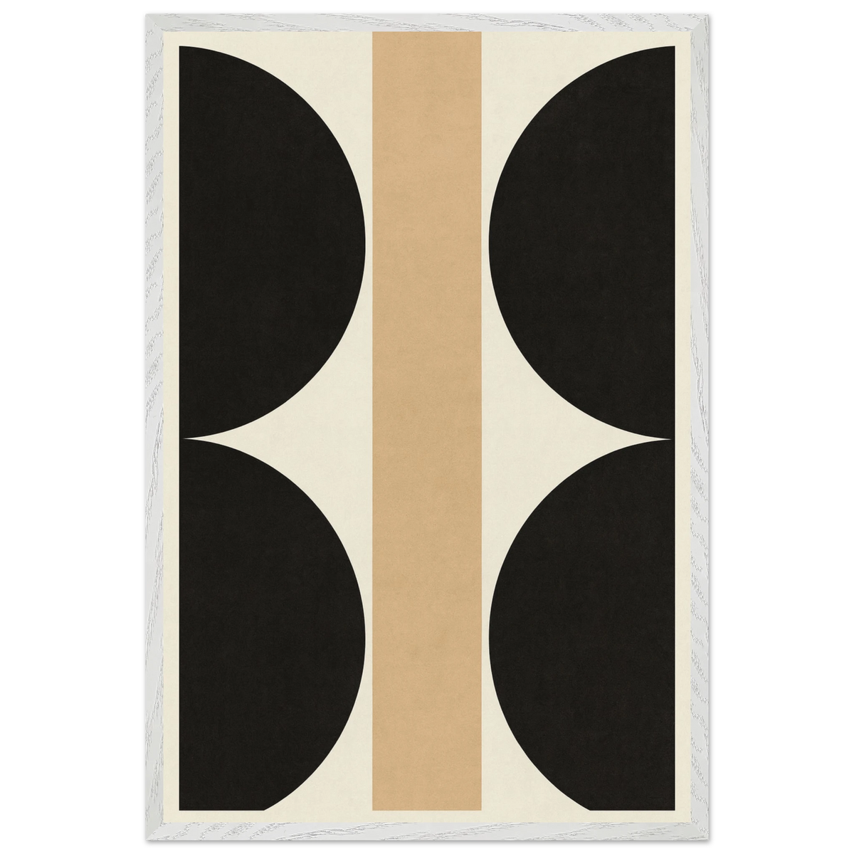 Modern Balance – Geometric Wooden Framed Poster Gift - White frame - Wooden Framed Posters