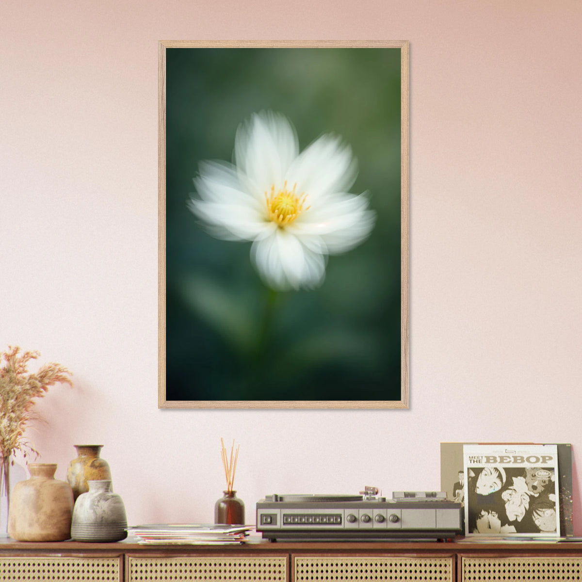Gentle Bloom – Framed Art Gift - Wood frame - Wooden Framed Posters