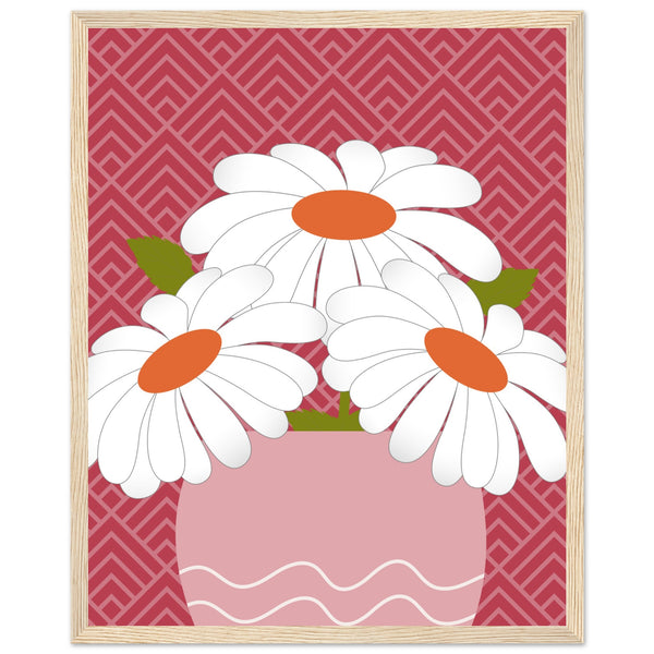 Daisy Dreamscape - Luxurious Wall Art - 40x50 cm 16x20″ Wood frame - Wooden Framed Posters