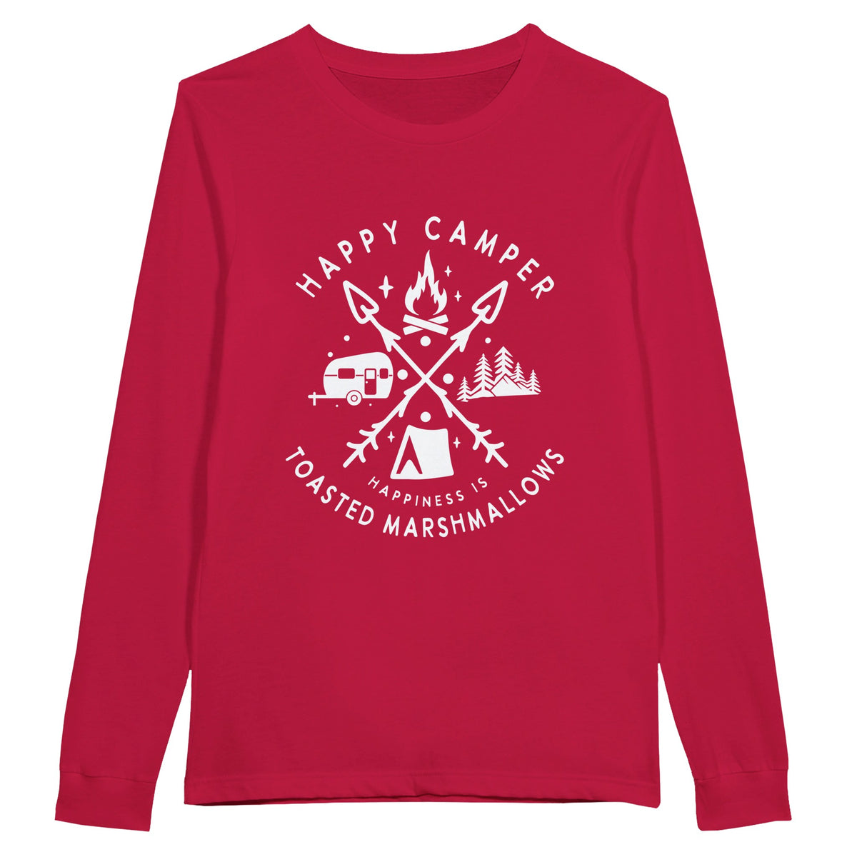 Toast to Happiness - Cozy Marshmallow Shirt - Red - Sweatshirt