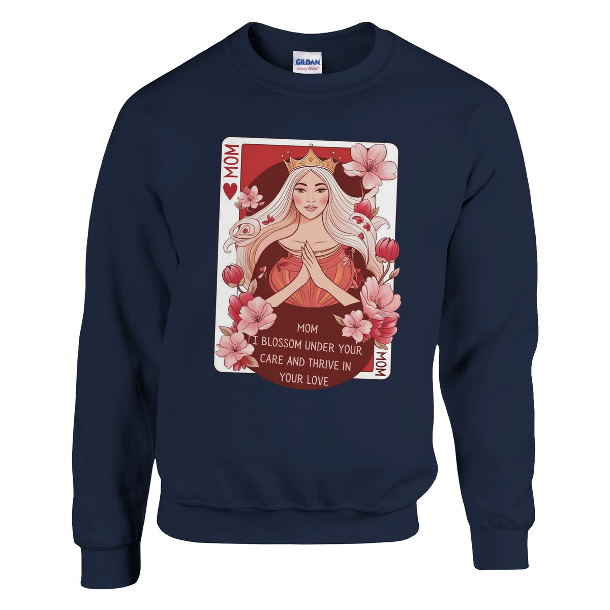 Queen of Hearts - Cherishing the Bond with Mom - Navy - Sweatshirts