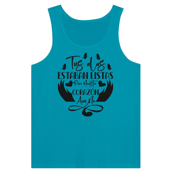 Ready Wings - A Journey of the Heart Tank-Top - Teal - Print Material