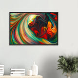 Emotional Color Wave Art – Wooden Framed Poster Gift - Black frame - Wooden Framed Posters