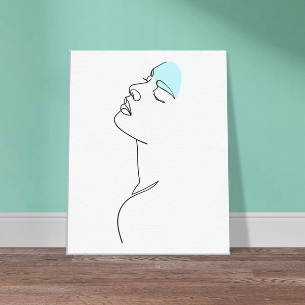 Whispers of Art - Minimalist Face Canvas - - Canvas Prints