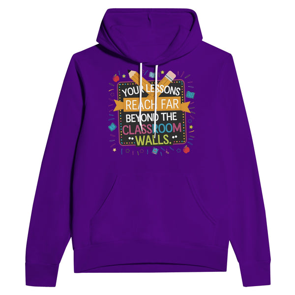 Teacher Appreciation - Reach Far Beyond Hoodie - Team Purple - Hoodies