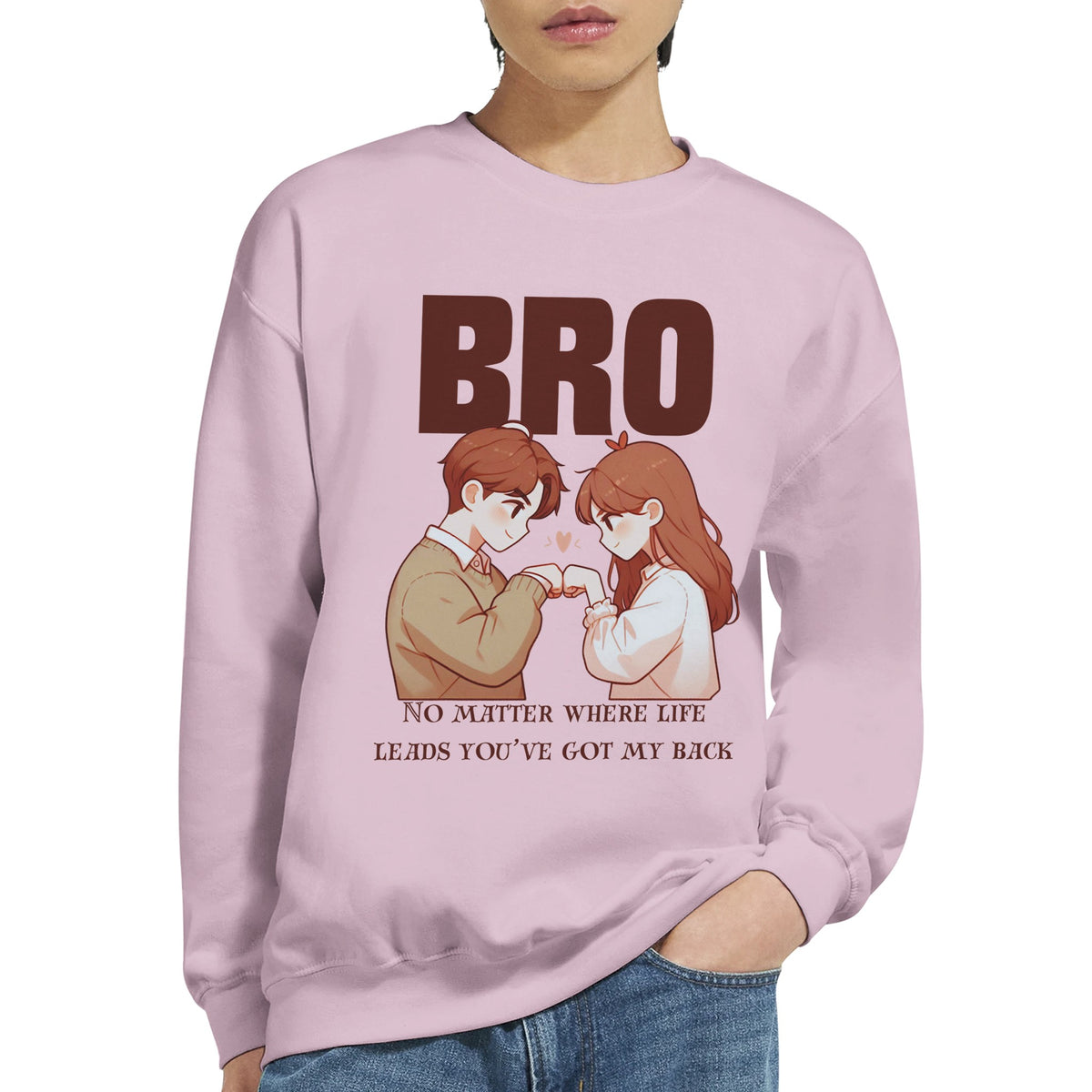 Brotherhood Bond - Always Got Your Back Sweatshirt - Light Pink - Sweatshirts