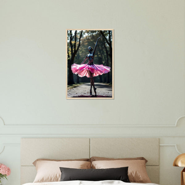 Ballet Reimagined - Iconic Metallic Dance Design - 40x60 cm 16x24″ Wood frame - Framed Posters