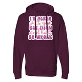 In the Realm of Irony - 'I’d Agree' Hoodie Speaks Volumes - Maroon - Hoodies