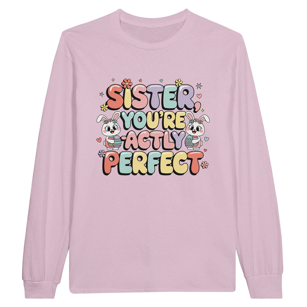 Pastel Bunny Love – Adorable Easter Shirt for Sisters - Light Pink - Long Sleeves T-shirts