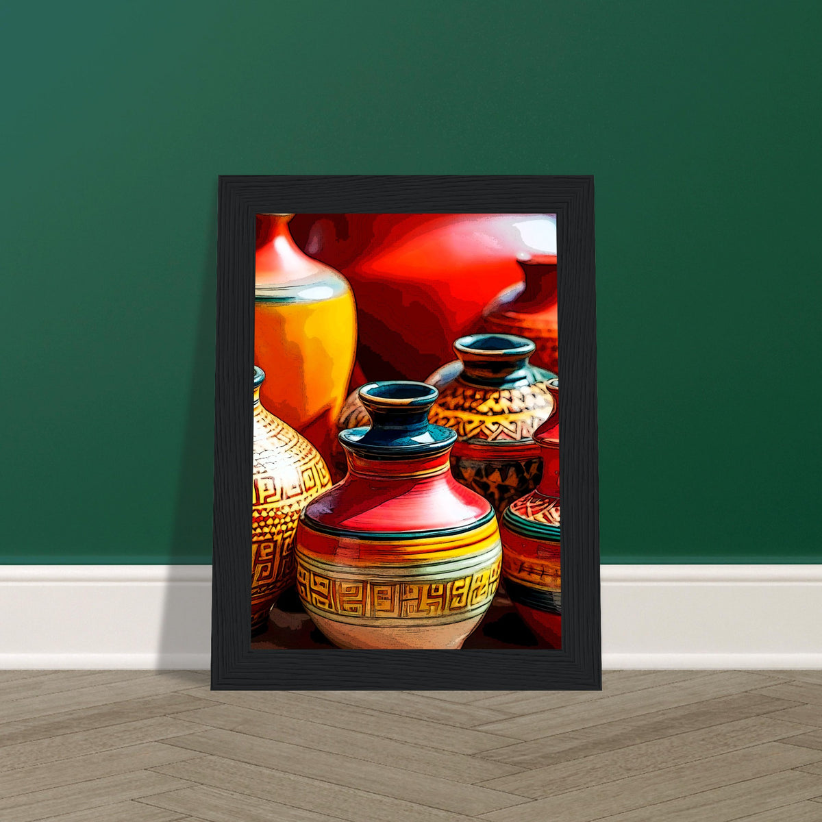 Heritage Hues - Framed Art Masterpiece - - Wooden Framed Posters