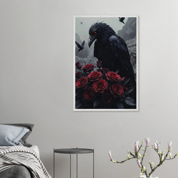 Enchanted Night Poster – Gift for Mystery Lovers - White frame - Wooden Framed Posters