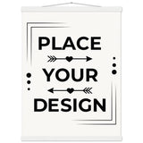 Elevate Your Space - Customizable Premium Matte Paper Poster with Hanger - 45x60 cm 18x24″ White wall hanger - Wooden Framed Posters