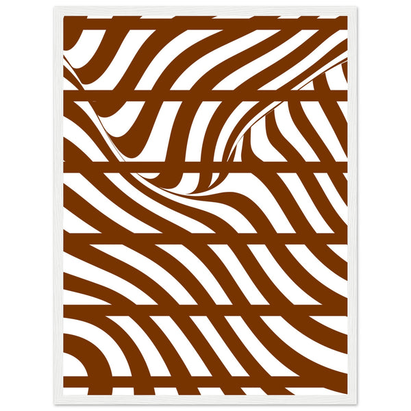 Flowing Lines - Contemporary Wall Art - 45x60 cm 18x24″ White frame - Wooden Framed Posters