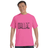 City Simplicity - Dallas in Lines - neon pink - T-shirts