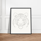 Majestic Lines - The Tiger's Gaze - - Wooden Framed Posters