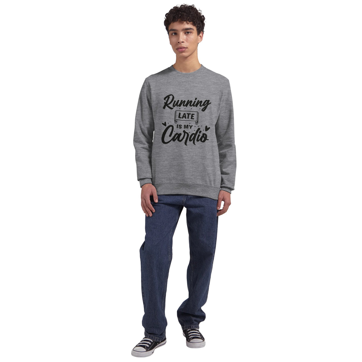 Whimsical Late Runner Crewneck - - Crewneck Sweatshirts