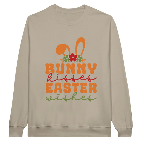 Bunny Kisses & Easter Wishes Unisex Sweatshirt - Sand - Unisex Sweatshirts