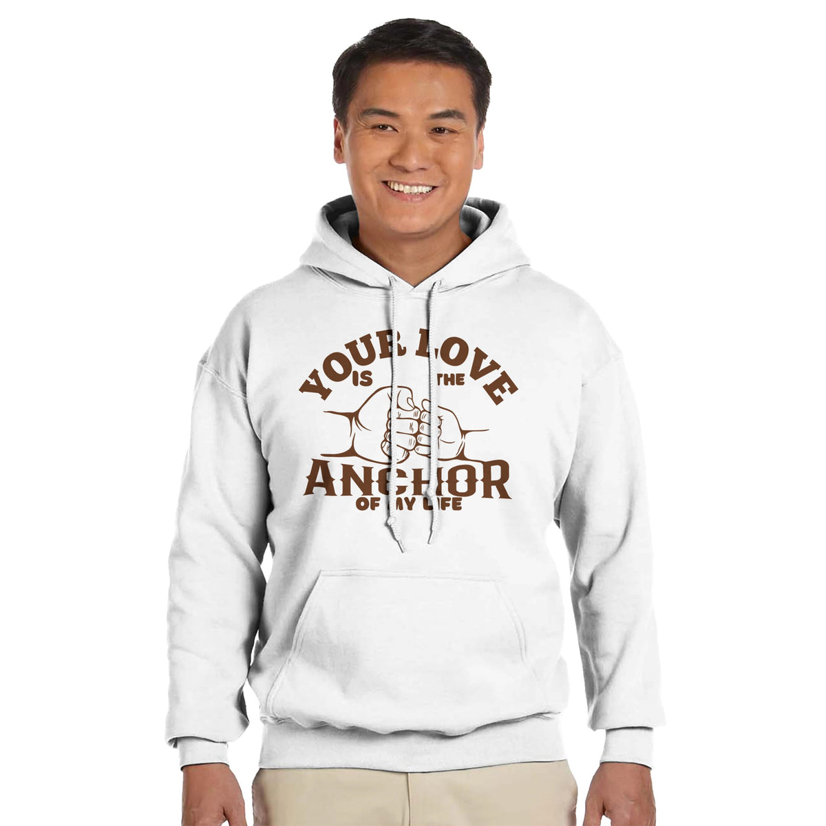 Dad, My Steady Anchor - A Heartfelt Design - White - Hoodies