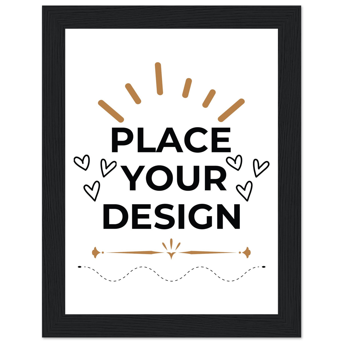 Vivid Decor - Semi-Glossy Customizable Posters with Sturdy Wooden Frames - 15x20 cm 6x8″ Black frame - Wooden Framed Posters