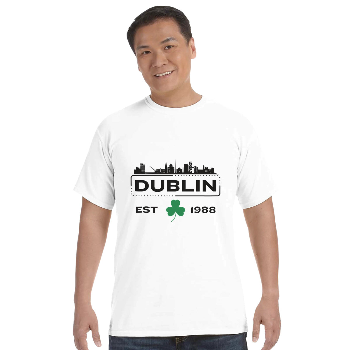 Dublin Dreams - Iconic Skyline Tee - White - T-shirts