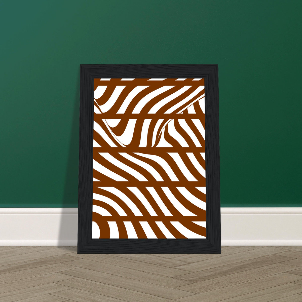 Flowing Lines - Contemporary Wall Art - - Wooden Framed Posters