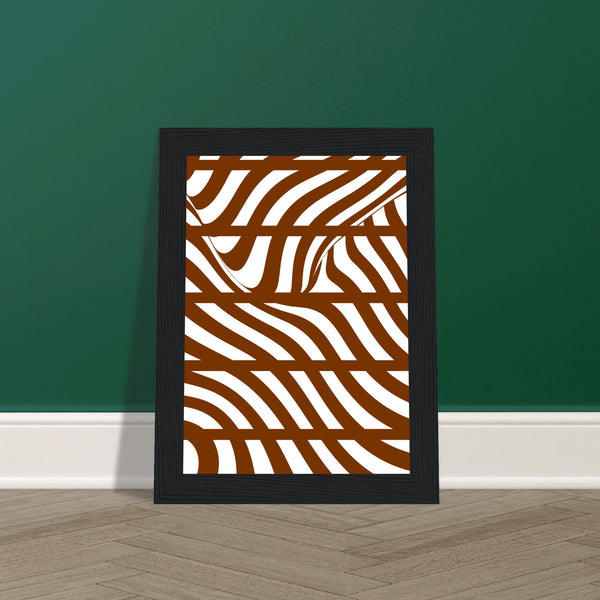 Flowing Lines - Contemporary Wall Art - - Wooden Framed Posters