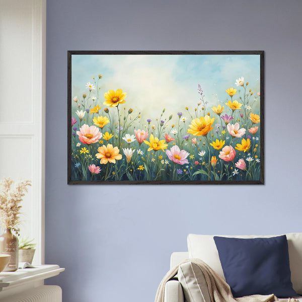 Nature’s Touch – Floral Framed Poster Gift - Black frame - Wooden Framed Posters