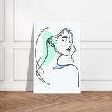 Graceful Contours - Abstract Female Silhouette on Canvas - 60x90 cm 24x36″ - Canvas Prints