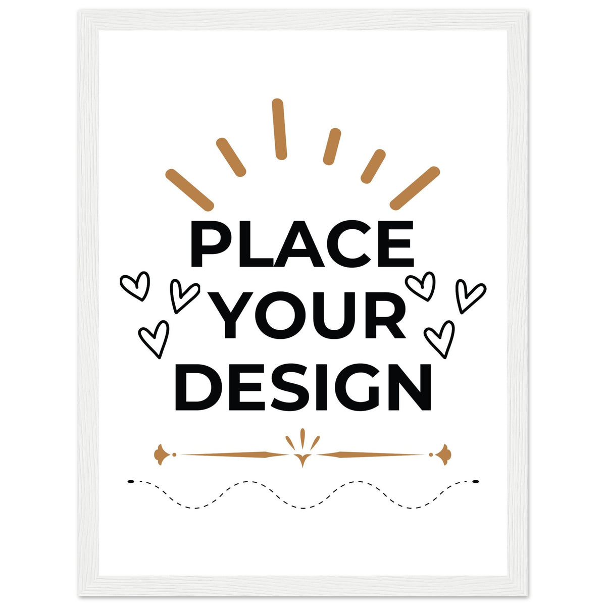 Vivid Decor - Semi-Glossy Customizable Posters with Sturdy Wooden Frames - 30x40 cm 12x16″ White frame - Wooden Framed Posters