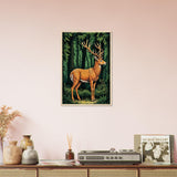 Timeless Beauty - Deer in the Forest Framed Print - 40x60 cm 16x24″ Wood frame - Framed Posters