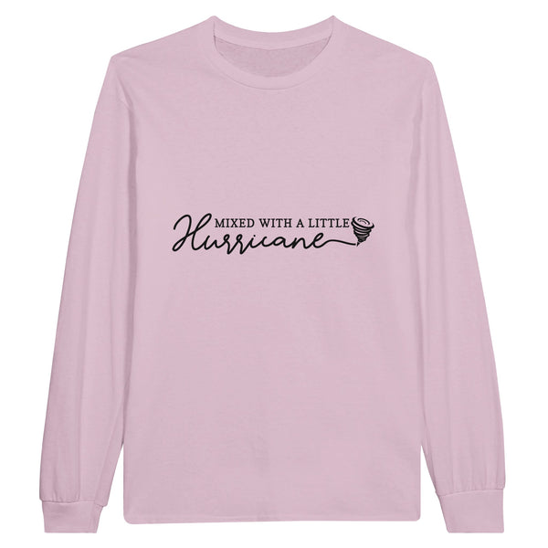 Hurricane Vibes - Bold Longsleeve Tee - Light Pink - Sweatshirt