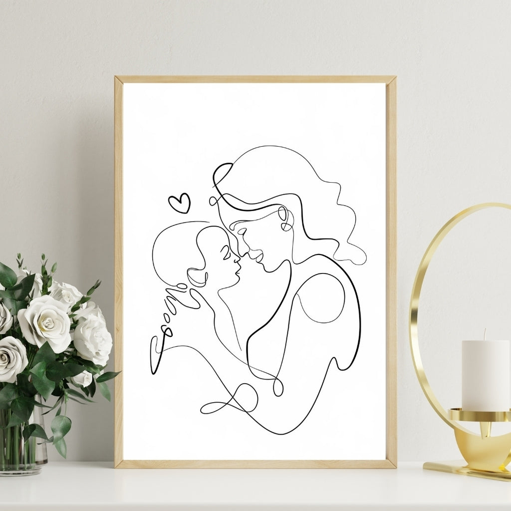 Motherhood’s Gentle Embrace - 16x24 - Framed Posters