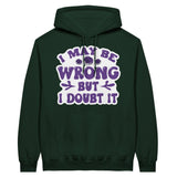 Doubtful Certainty - A Thoughtful Blend of Confidence and Reflection - Forest Green - Hoodies