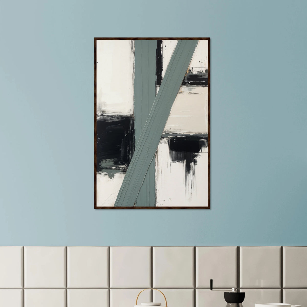 Gift Abstract Elegance – Framed Poster - Dark wood frame - Wooden Framed Posters