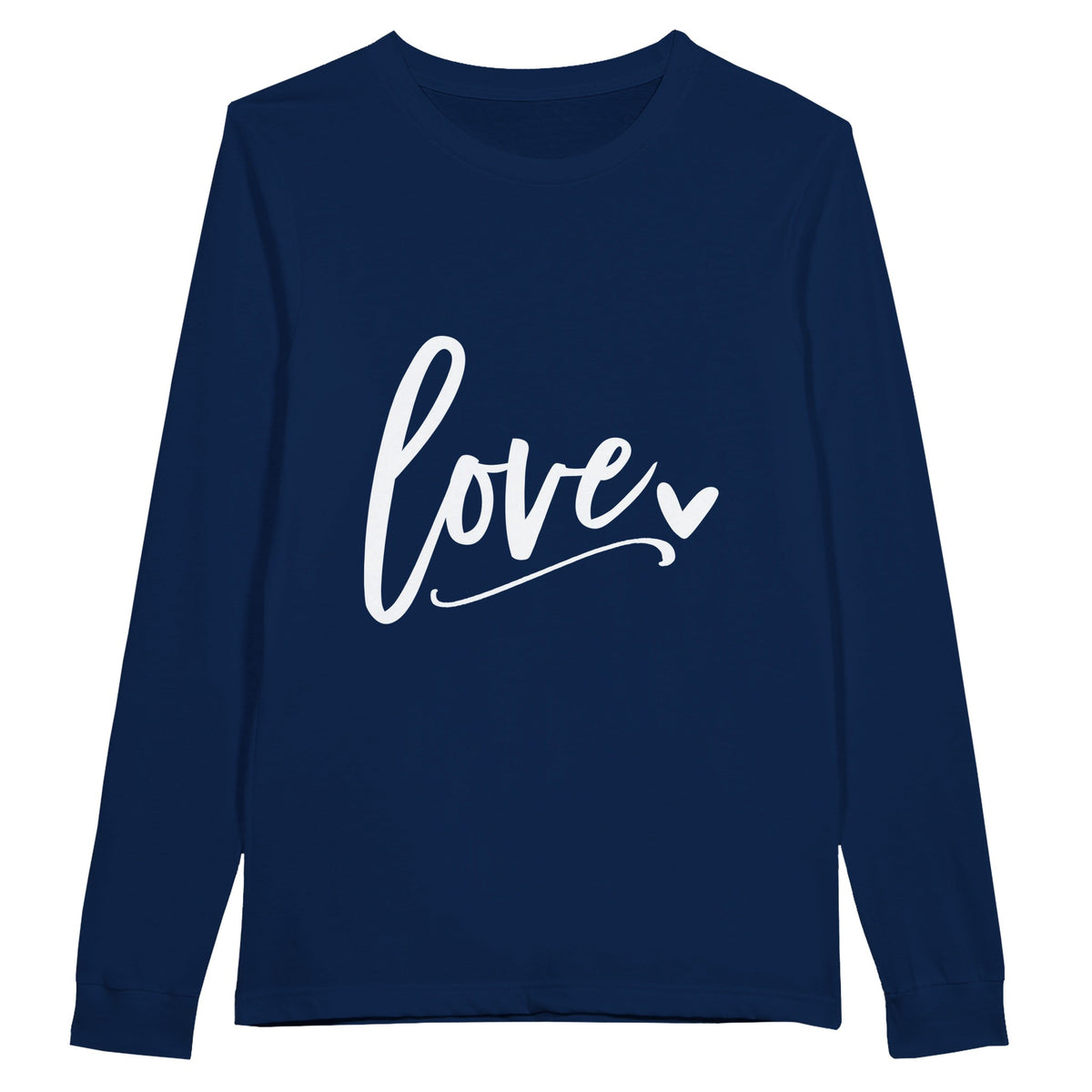 Wrap Yourself in Love - Heavyweight Shirt - Navy - Print Material