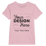 Soft and Stylish Kids Customizable Crewneck Tee - Pink - Kids' T-Shirts