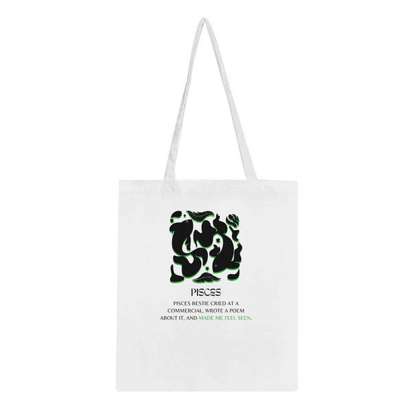 Zodiac Sign Tote Bag – Gift for Astrology Lovers - Pisces - Tote Bags