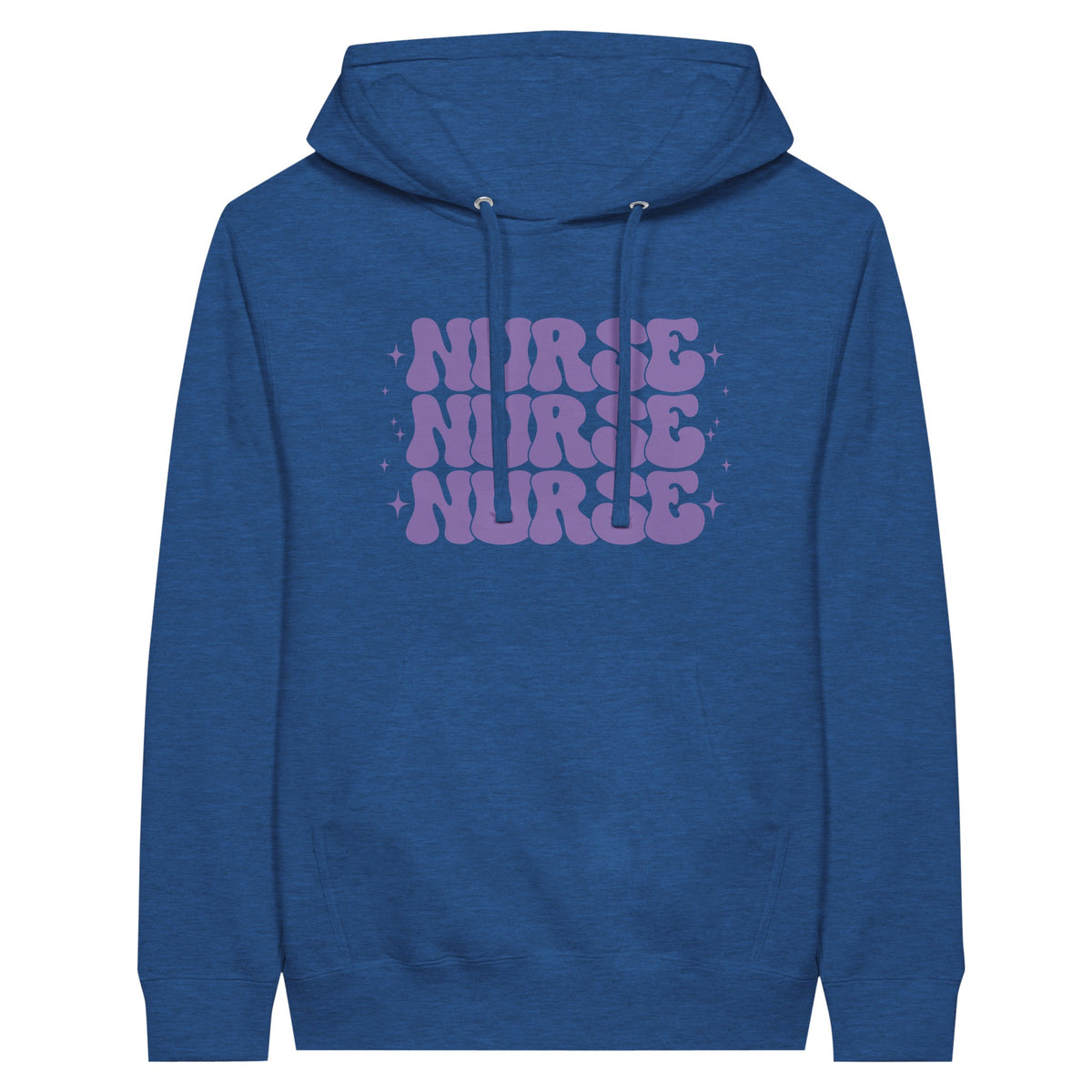 The Heartbeat of Care - Nurse Pullover Hoodie - Heather Royal - Hoodies