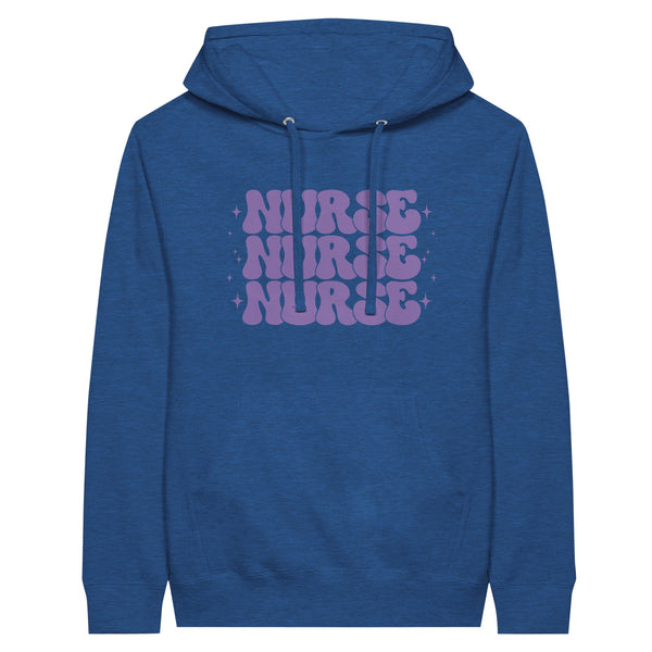 The Heartbeat of Care - Nurse Pullover Hoodie - Heather Royal - Hoodies