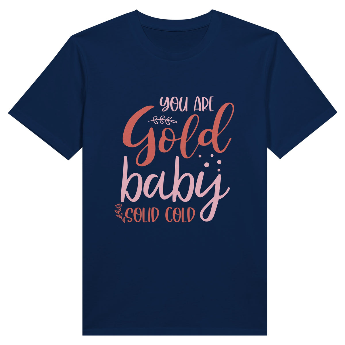 Embrace Your Shine - Heavyweight Gold Tee - Navy - T-shirts