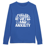 Embrace Your Hustle - Coffee and Anxiety Shirt Design - True Royal - Sweatshirts